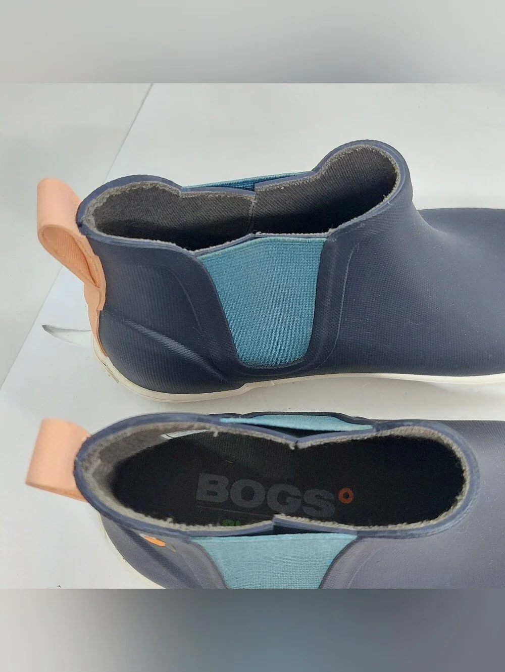 Bogs Bloom Kicker Rain Boots Womens Size 6 Navy Low Top Waterproof Outdoor Shoes
